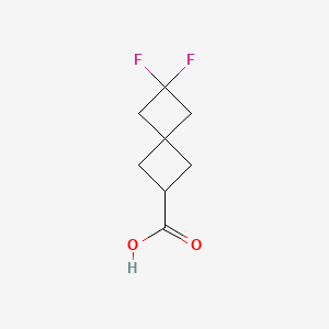 6,6-Difluorospiro[3.3]heptane-2-carboxylic acid chemical structure (CAS 1419101-45-3)