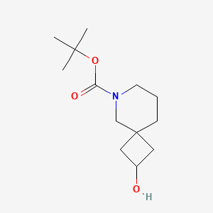 tert-Butyl 2-hydroxy-6-azaspiro[3.5]nonane-6-carboxylate chemical structure (CAS 1419101-54-4)