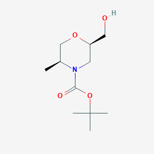 (2R,5S)-tert-butyl 2-(Hydroxymethyl)-5-methylmorpholine-4-carboxylate chemical structure (CAS 1419222-15-3)