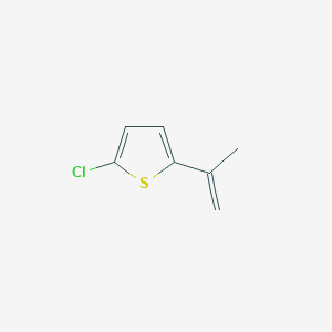 2-Chloro-5-(prop-1-en-2-yl)thiophene chemical structure (CAS 142019-00-9)