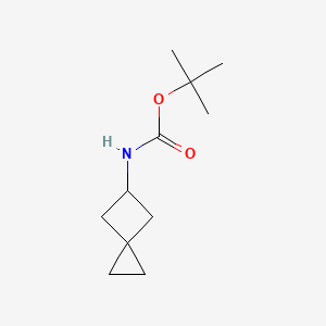 tert-Butyl spiro[2.3]hexan-5-ylcarbamate chemical structure (CAS 1420270-95-6)