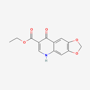 Ethyl 8-hydroxy-[1,3]dioxolo[4,5-g]quinoline-7-carboxylate chemical structure (CAS 14205-65-3)