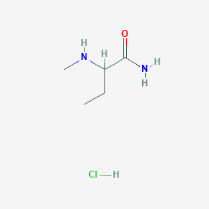 2-(Methylamino)butanamide hydrochloride chemical structure (CAS 1420659-67-1)