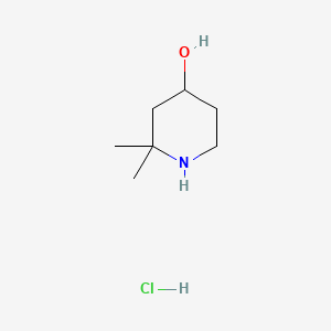 4-Hydroxy-2,2-dimethylpiperidine Hydrochloride chemical structure (CAS 1420671-18-6)