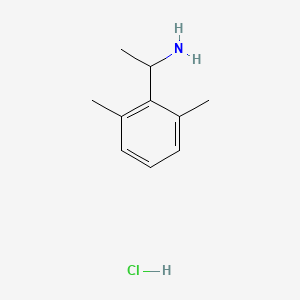 1-(2,6-Dimethylphenyl)ethan-1-amine hydrochloride chemical structure (CAS 1420684-64-5)