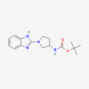 tert-Butyl (1-(1H-benzo[d]imidazol-2-yl)pyrrolidin-3-yl)carbamate chemical structure (CAS 1420826-24-9)