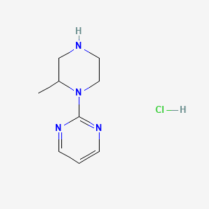 2-(2-Methylpiperazin-1-yl)pyrimidine hydrochloride chemical structure (CAS 1420863-17-7)