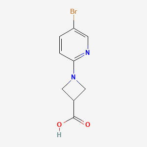 1-(5-Bromopyridin-2-yl)azetidine-3-carboxylic acid chemical structure (CAS 1420867-93-1)
