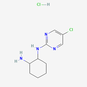 N1-(5-Chloropyrimidin-2-yl)cyclohexane-1,2-diamine hydrochloride chemical structure (CAS 1420871-78-8)