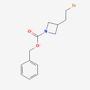 Benzyl 3-(2-bromoethyl)azetidine-1-carboxylate chemical structure (CAS 1420894-87-6)