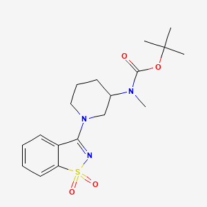 tert-Butyl (1-(1,1-dioxidobenzo[d]isothiazol-3-yl)piperidin-3-yl)(methyl)carbamate chemical structure (CAS 1420954-82-0)