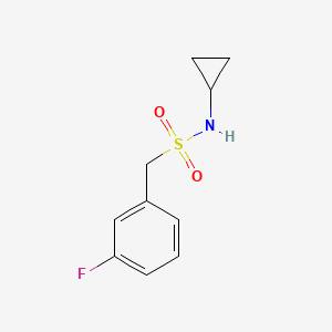 N-Cyclopropyl-1-(3-fluorophenyl)methanesulfonamide chemical structure (CAS 1420987-44-5)