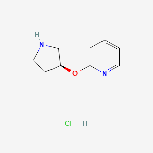 (S)-2-(Pyrrolidin-3-yloxy)pyridine hydrochloride chemical structure (CAS 1421020-28-1)