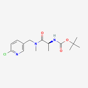 (S)-tert-Butyl (1-(((6-chloropyridin-3-yl)methyl)(methyl)amino)-1-oxopropan-2-yl)carbamate chemical structure (CAS 1421033-13-7)