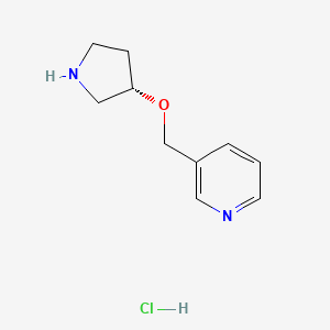 (S)-3-((Pyrrolidin-3-yloxy)methyl)pyridine hydrochloride chemical structure (CAS 1421040-01-8)