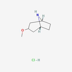 endo-3-Methoxy-8-azabicyclo[3.2.1]octane hydrochloride chemical structure (CAS 1421254-66-1)