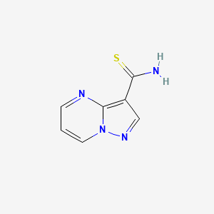 Pyrazolo[1,5-a]pyrimidine-3-carbothioamide chemical structure (CAS 1421263-27-5)