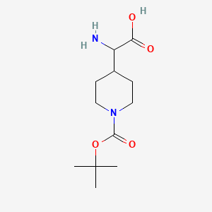 2-Amino-2-(1-Boc-4-piperidyl)acetic acid chemical structure (CAS 1421312-30-2)