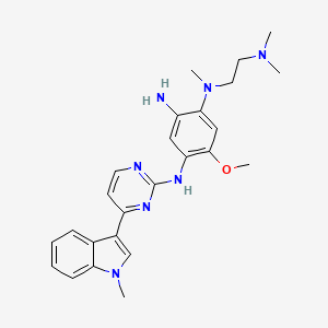 N1-(2-(Dimethylamino)ethyl)-5-methoxy-N1-methyl-N4-(4-(1-methyl-1H-indol-3-yl)pyrimidin-2-yl)benzene-1,2,4-triamine chemical structure (CAS 1421372-66-8)
