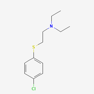 2-((4-Chlorophenyl)thio)-N,N-diethylethan-1-amine chemical structure (CAS 14214-33-6)