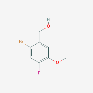 (2-Bromo-4-fluoro-5-methoxyphenyl)methanol chemical structure (CAS 1421503-65-2)