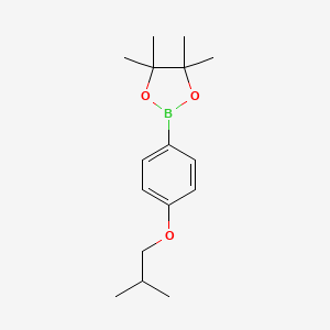 2-(4-Isobutoxyphenyl)-4,4,5,5-tetramethyl-1,3,2-dioxaborolane chemical structure (CAS 1421597-99-0)