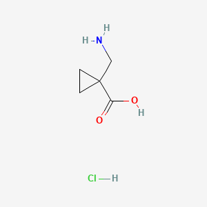 1-(Aminomethyl)cyclopropanecarboxylic acid hydrochloride chemical structure (CAS 1421601-23-1)
