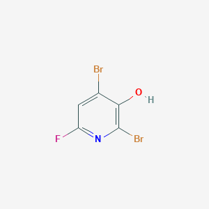 2,4-Dibromo-6-fluoropyridin-3-ol chemical structure (CAS 1421602-80-3)