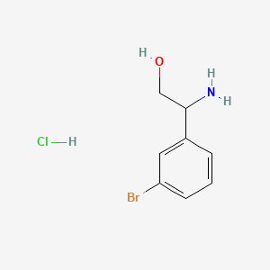 2-Amino-2-(3-bromophenyl)ethan-1-ol hydrochloride chemical structure (CAS 1421603-70-4)
