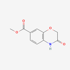 Methyl 3-Oxo-3,4-dihydro-2H-1,4-benzoxazine-7-carboxylate chemical structure (CAS 142166-00-5)