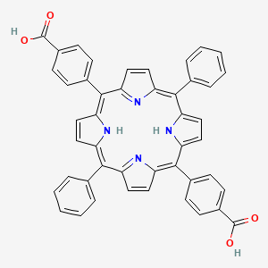 5,15-Diphenyl-10,20-di(4-carboxyphenyl)porphine chemical structure (CAS 142168-26-1)
