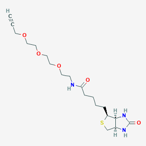 5-((3AS,4S,6aR)-2-oxohexahydro-1H-thieno[3,4-d]imidazol-4-yl)-N-(2-(2-(2-(prop-2-yn-1-yloxy)ethoxy)ethoxy)ethyl)pentanamide chemical structure (CAS 1421701-68-9)