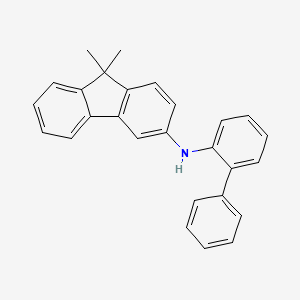 N-([1,1'-Biphenyl]-2-yl)-9,9-dimethyl-9H-fluoren-3-amine chemical structure (CAS 1421789-39-0)