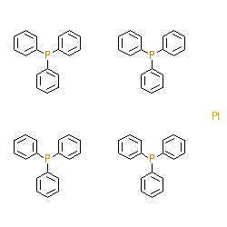 Tetrakis(triphenylphosphine)platinum(0) chemical structure (CAS 14221-02-4)