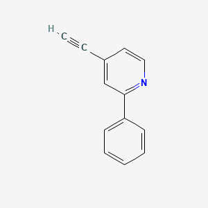 4-Ethynyl-2-phenylpyridine chemical structure (CAS 1422374-72-8)