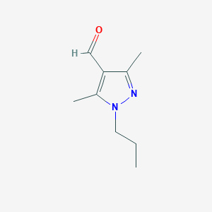 3,5-Dimethyl-1-propyl-1H-pyrazole-4-carbaldehyde chemical structure (CAS 142246-47-7)