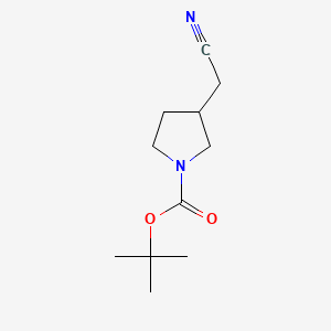1-Boc-3-(cyanomethyl)pyrrolidine chemical structure (CAS 142253-46-1)