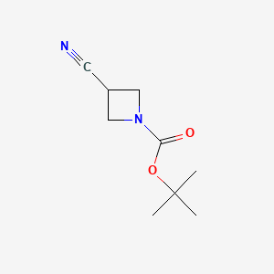 tert-Butyl 3-cyanoazetidine-1-carboxylate chemical structure (CAS 142253-54-1)
