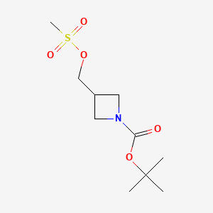 (1-(tert-Butoxycarbonyl)azetidin-3-yl)methyl methanesulfonate chemical structure (CAS 142253-57-4)