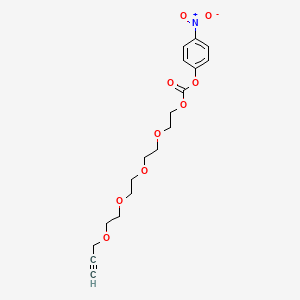 4-Nitrophenyl (3,6,9,12-tetraoxapentadec-14-yn-1-yl) carbonate chemical structure (CAS 1422540-81-5)