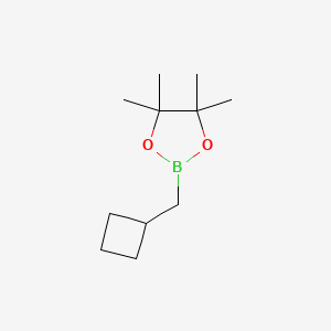 2-(Cyclobutylmethyl)-4,4,5,5-tetramethyl-1,3,2-dioxaborolane chemical structure (CAS 1422558-28-8)