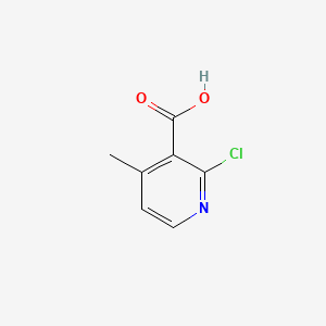 2-Chloro-4-methylnicotinic acid chemical structure (CAS 142266-63-5)