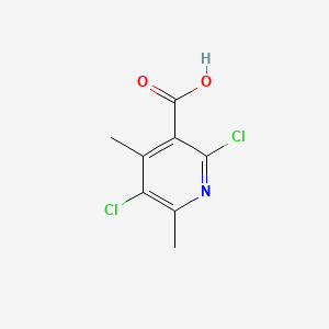 2,5-Dichloro-4,6-dimethylnicotinic acid chemical structure (CAS 142266-66-8)