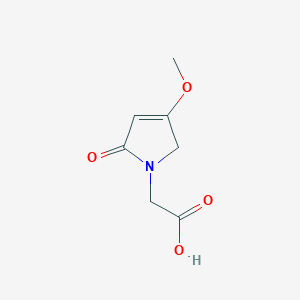 2-(4-Methoxy-2-oxo-2,5-dihydro-1H-pyrrol-1-yl)acetic acid chemical structure (CAS 142274-07-5)