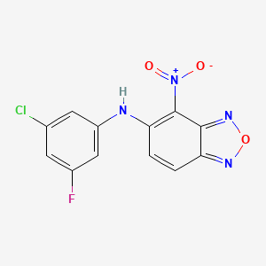 N-(3-Chloro-5-fluorophenyl)-4-nitrobenzo[c][1,2,5]oxadiazol-5-amine chemical structure (CAS 1422955-31-4)