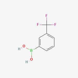 (3-(Trifluoromethyl)phenyl)boronic acid chemical structure (CAS 1423-26-3)