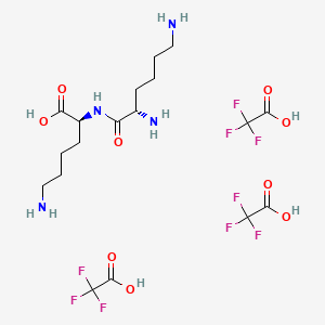 (S)-6-Amino-2-((S)-2,6-Diaminohexanamido)hexanoic acid 2,2,2-trifluoroacetic acid (1:3) chemical structure (CAS 1423017-94-0)