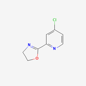 4-Chloro-2-(4,5-dihydro-1,3-oxazol-2-yl)pyridine chemical structure (CAS 1423027-73-9)