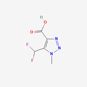 5-(Difluoromethyl)-1-methyl-1H-1,2,3-triazole-4-carboxylic acid chemical structure (CAS 1423028-04-9)