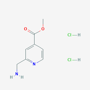 Methyl 2-(aminomethyl)pyridine-4-carboxylate dihydrochloride chemical structure (CAS 1423031-32-6)